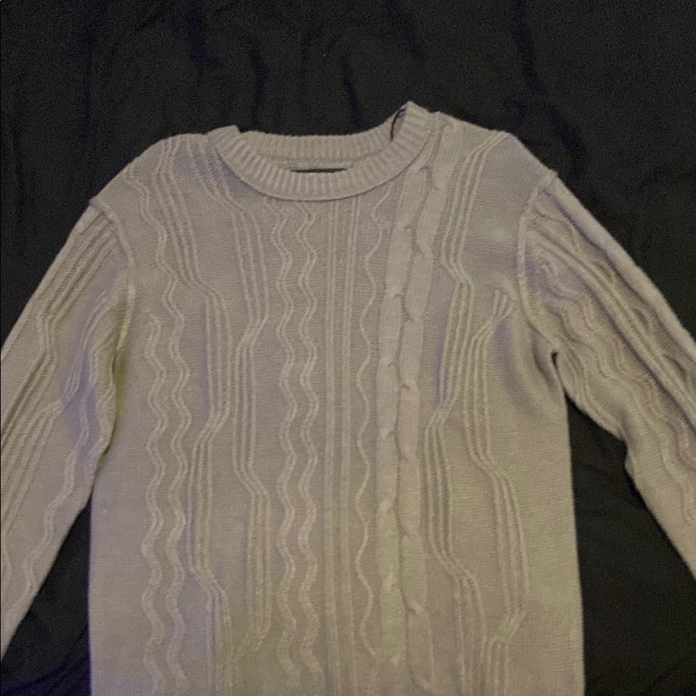 Fashion Nova Gray Cable Knit Sweater
